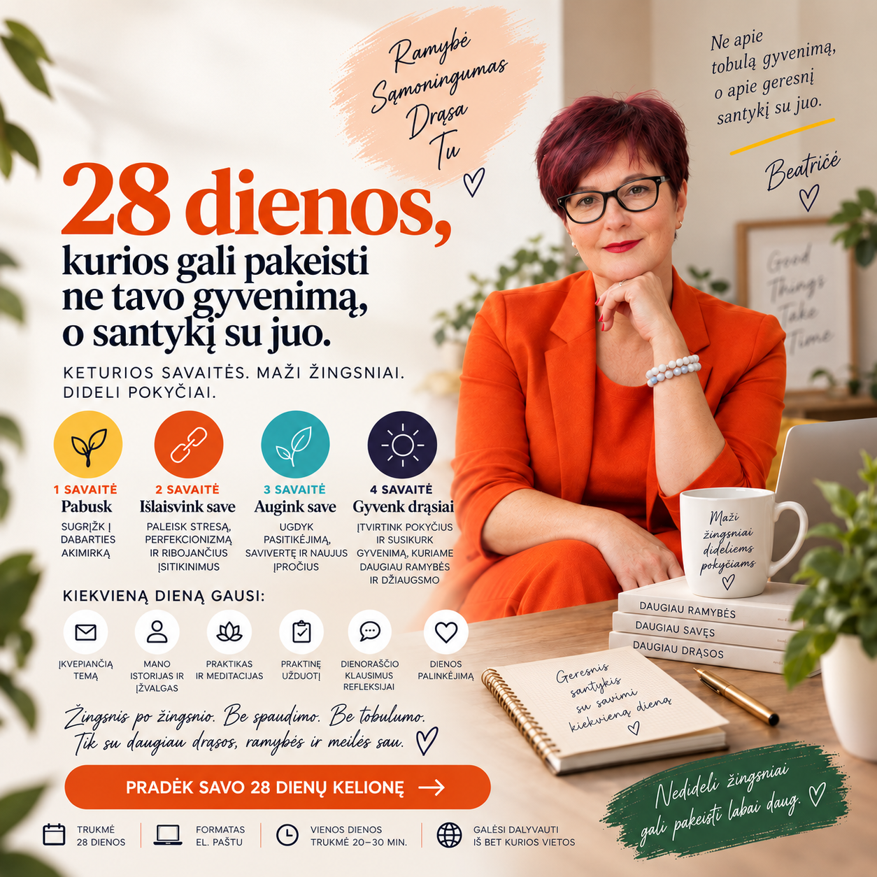 Drąsos morkų 28 dienų kelionė